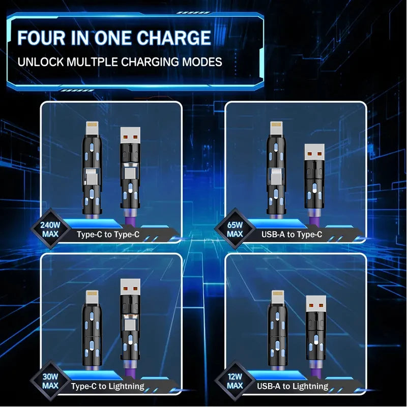 4-in-1 Fast Charge Multi-Device Cable