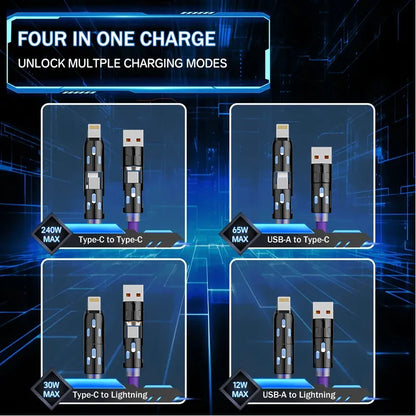 4-in-1 Fast Charge Multi-Device Cable