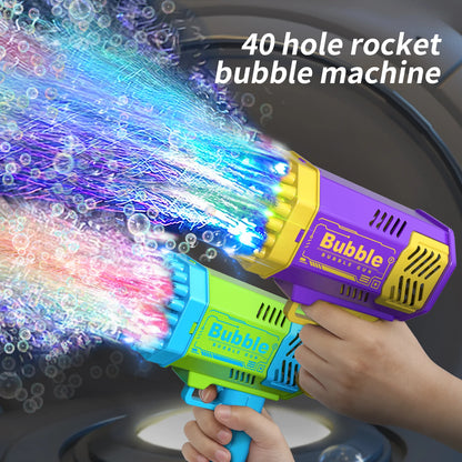 40 Hole Bubble Machine Fully Automatic Bubble Blowing Light Outdoor Bubble Machine without Battery without Bubble Water